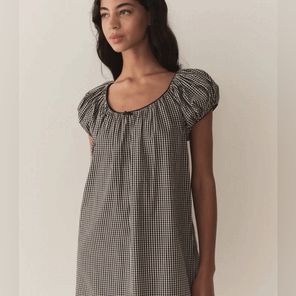 DÔEN Julia Dress in Noir La Madalena Gingham Size XS - Picture 2 of 16